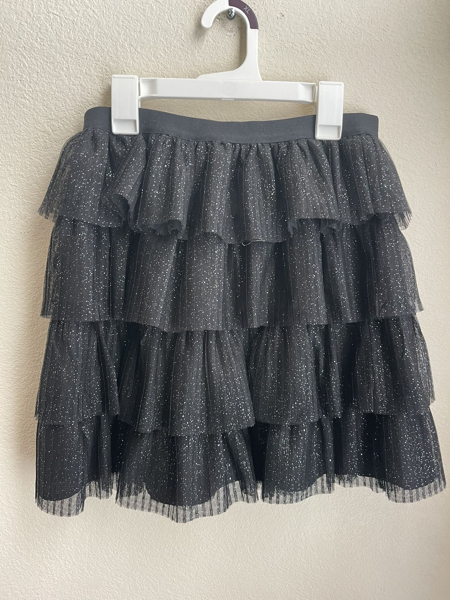 New Black Girls' Tulle Sparkle Holiday Skirt - Cat & Jack Black sz 14–16 XL