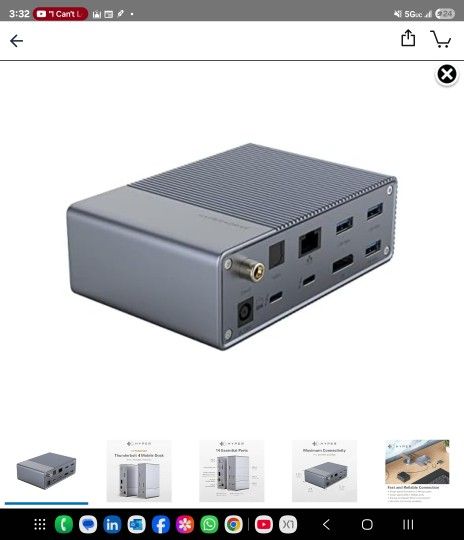 HyperDrive USB-C Thunderbolt 4 14-in-1 Dock