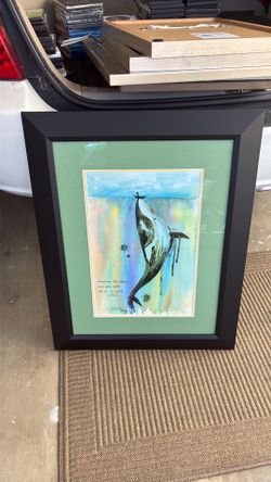Whale framed picture