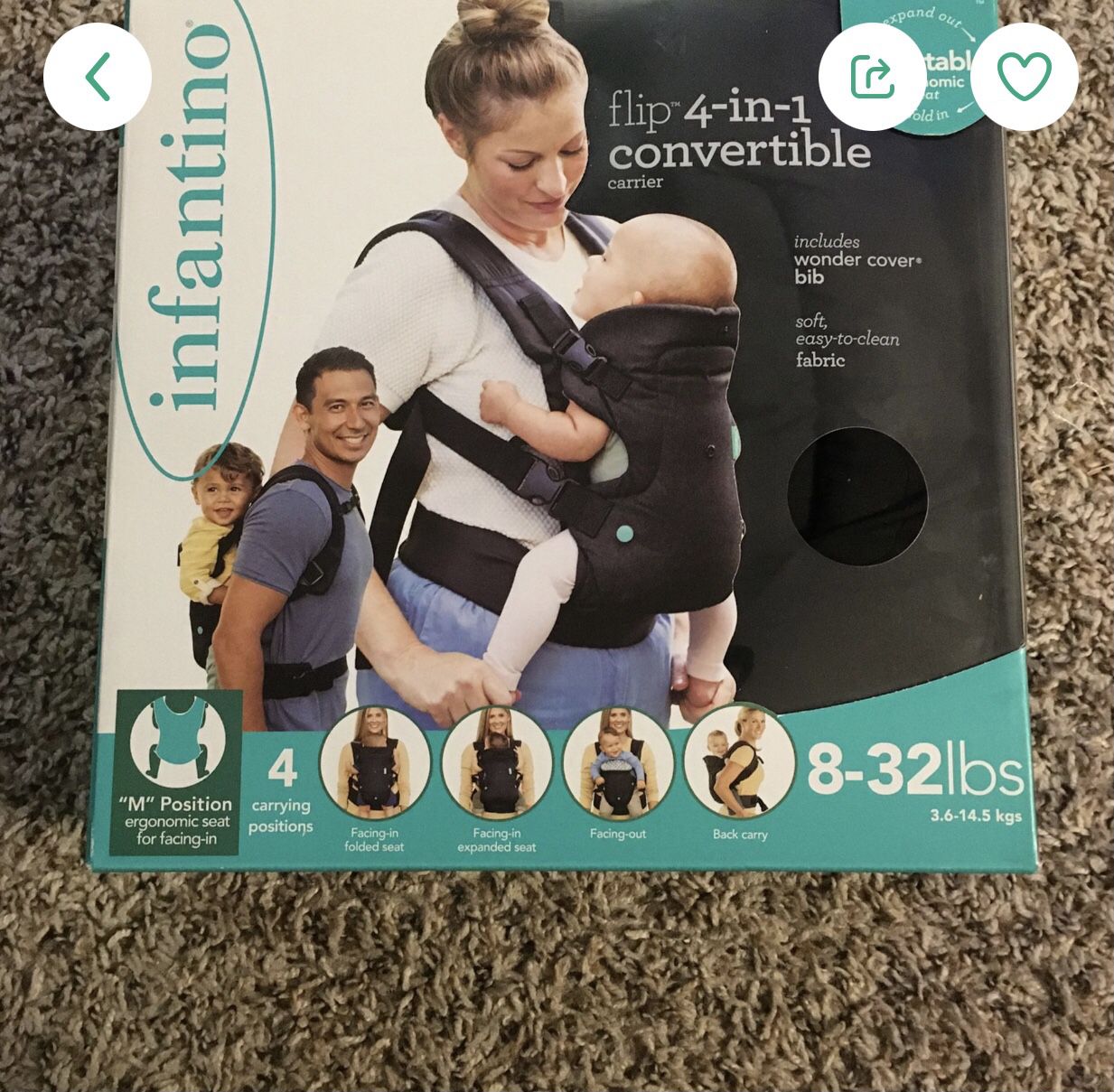4 In 1 Infantino Baby Carrier