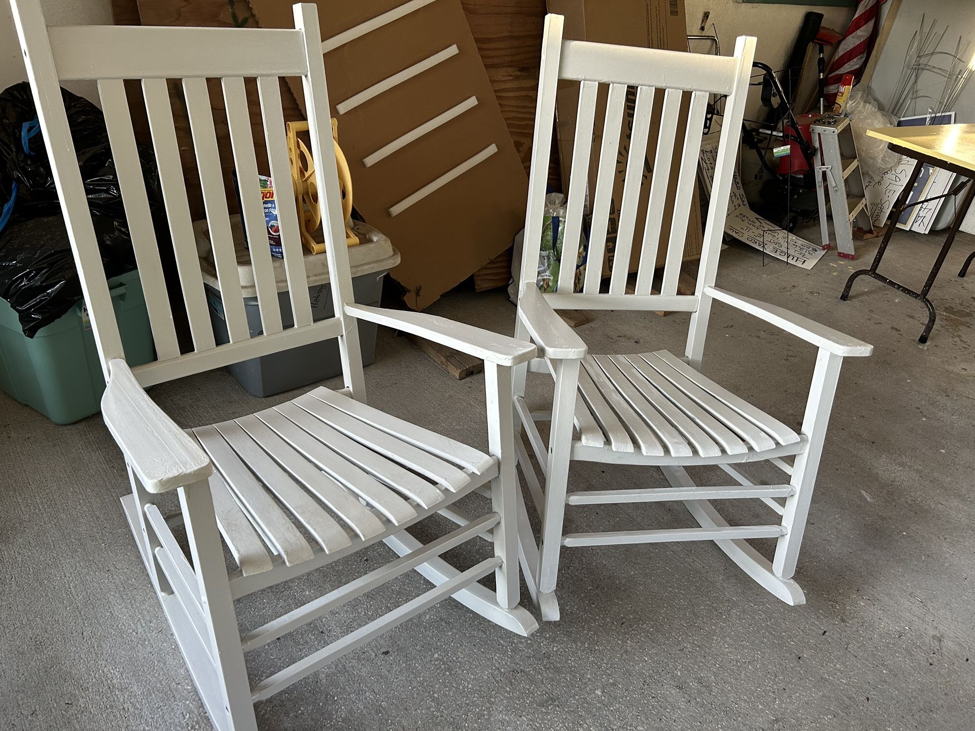 Two Rockers Repainted Re-Done White Great Condition