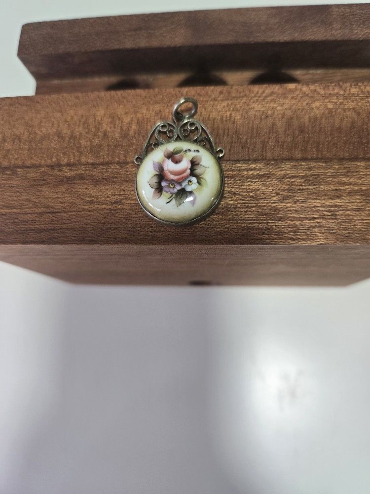 Vintage Porcelain Pendant