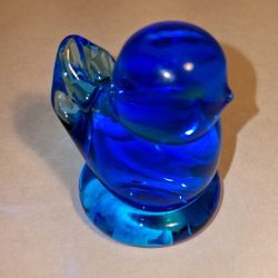 Bluebird of Happiness 3" art glass signed by LEO WARD 1995 $10 FIRM