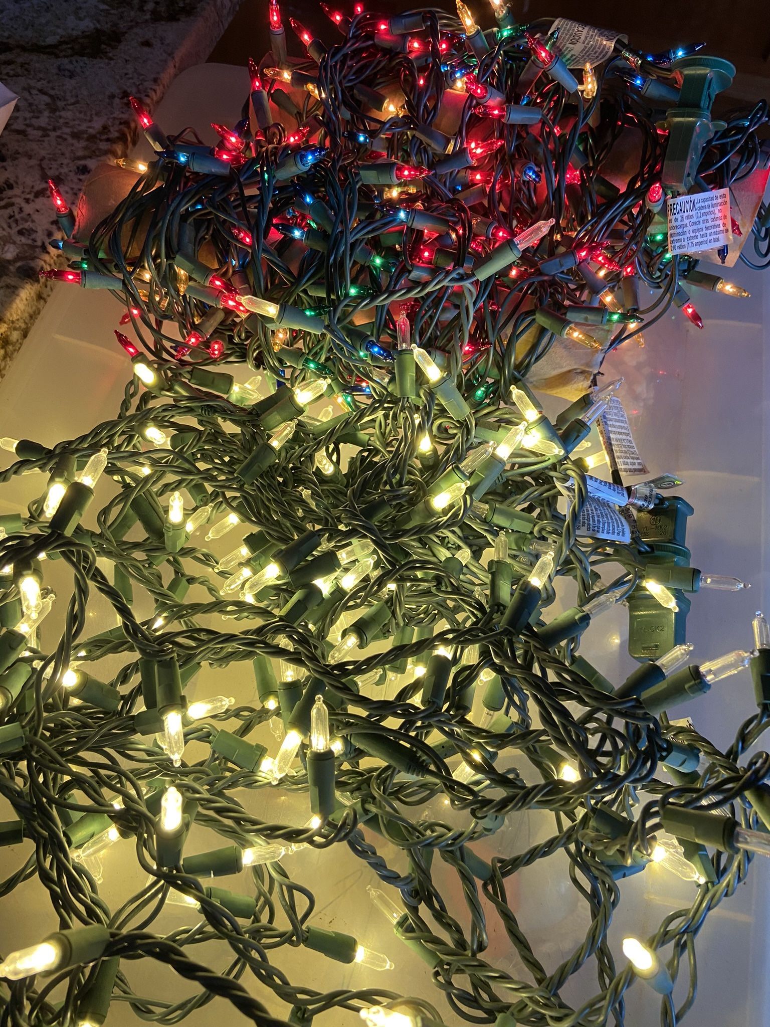 Single Color Christmas string lights