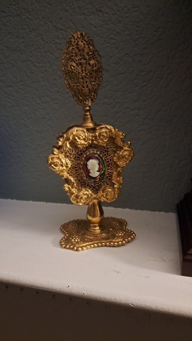Antique Victorian Cameo Perfume Bottle
