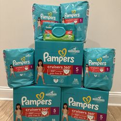 BNIB Pampers Cruisers 360 Size 5 Diaper Bundle