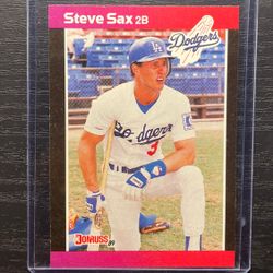 1989 Donruss Steve Sax Baseball Card #84