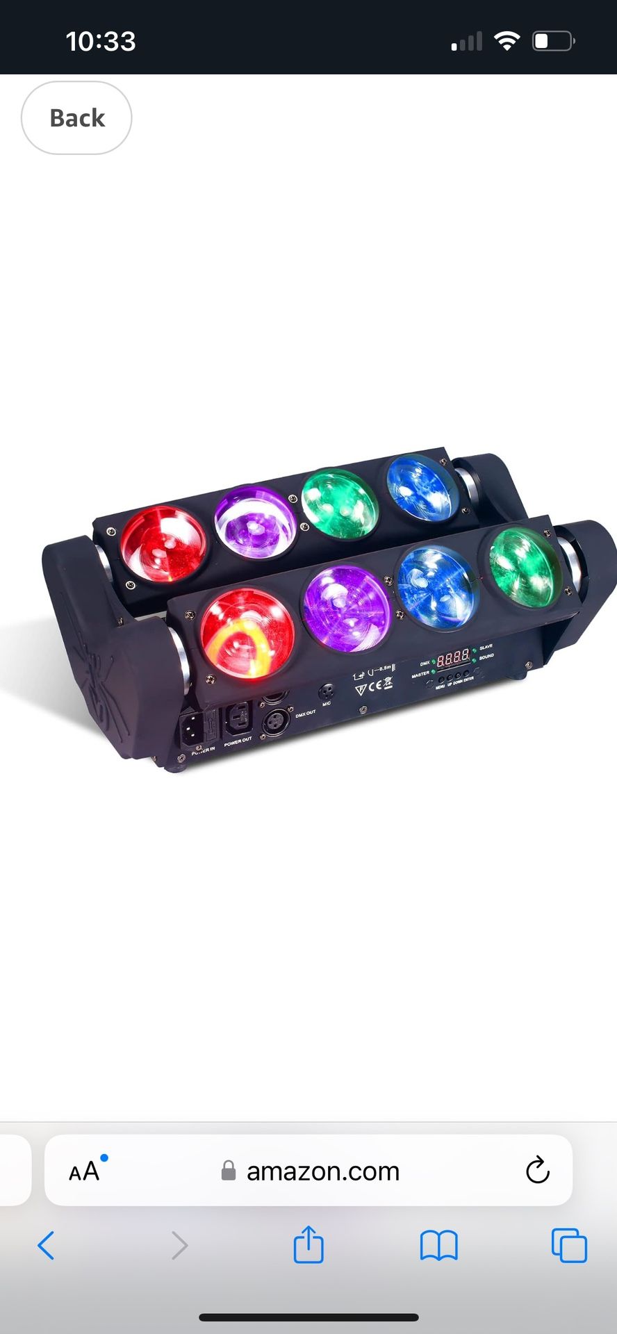 8 Eyes Stage Moving Head Beam Light DMX RGB Spider Laser Disco DJ Party Lighting
