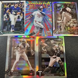 2025 Topps Chrome 5 Card Lot