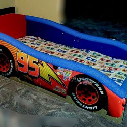 Pixar Cars Wood Toddler Bed + Mattress