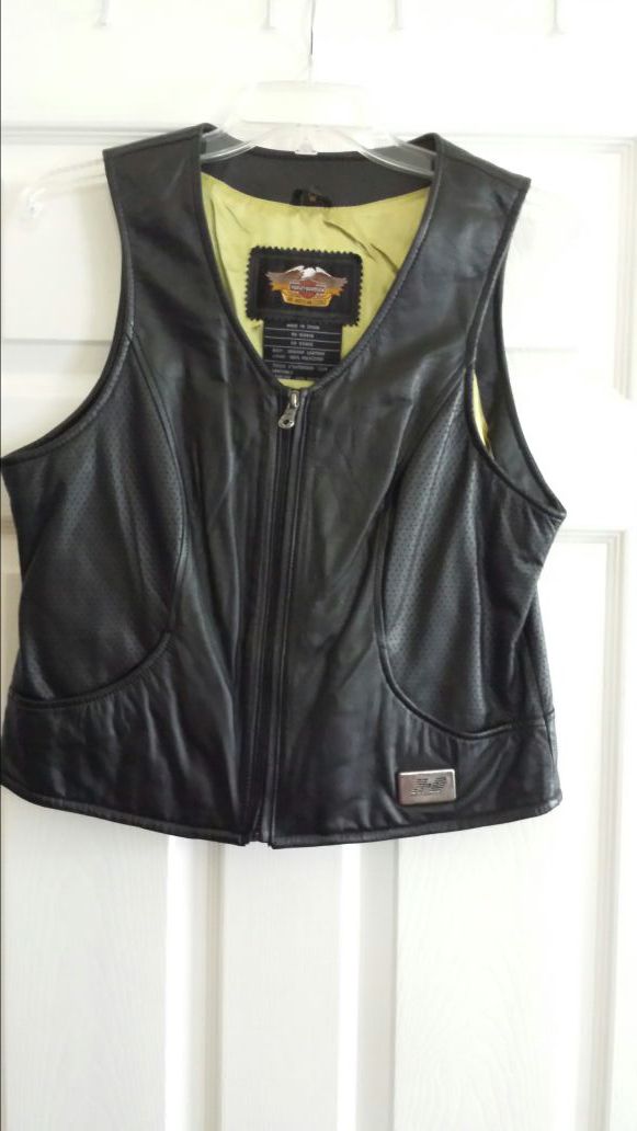 Women's Harley-Davidson leather vest