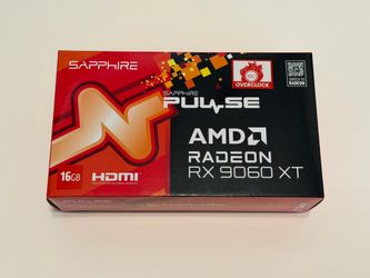 Sapphire  Pulse AMD Radeon RX 9060 XT 16GB GDDR6 Graphics Card, AMD RDNA 4