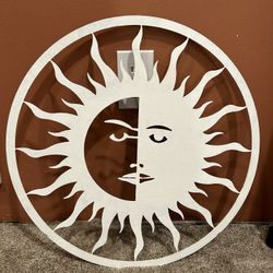 White-Metal Half Sun Half Moon