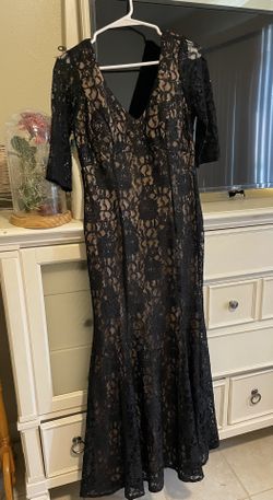 Evening gown, Long black Lacey dress