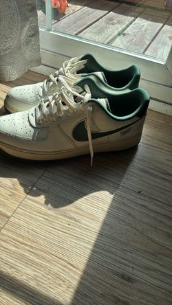 Size 12 green and egg white Air Force 1