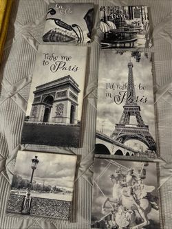 6 Paris canvas prints