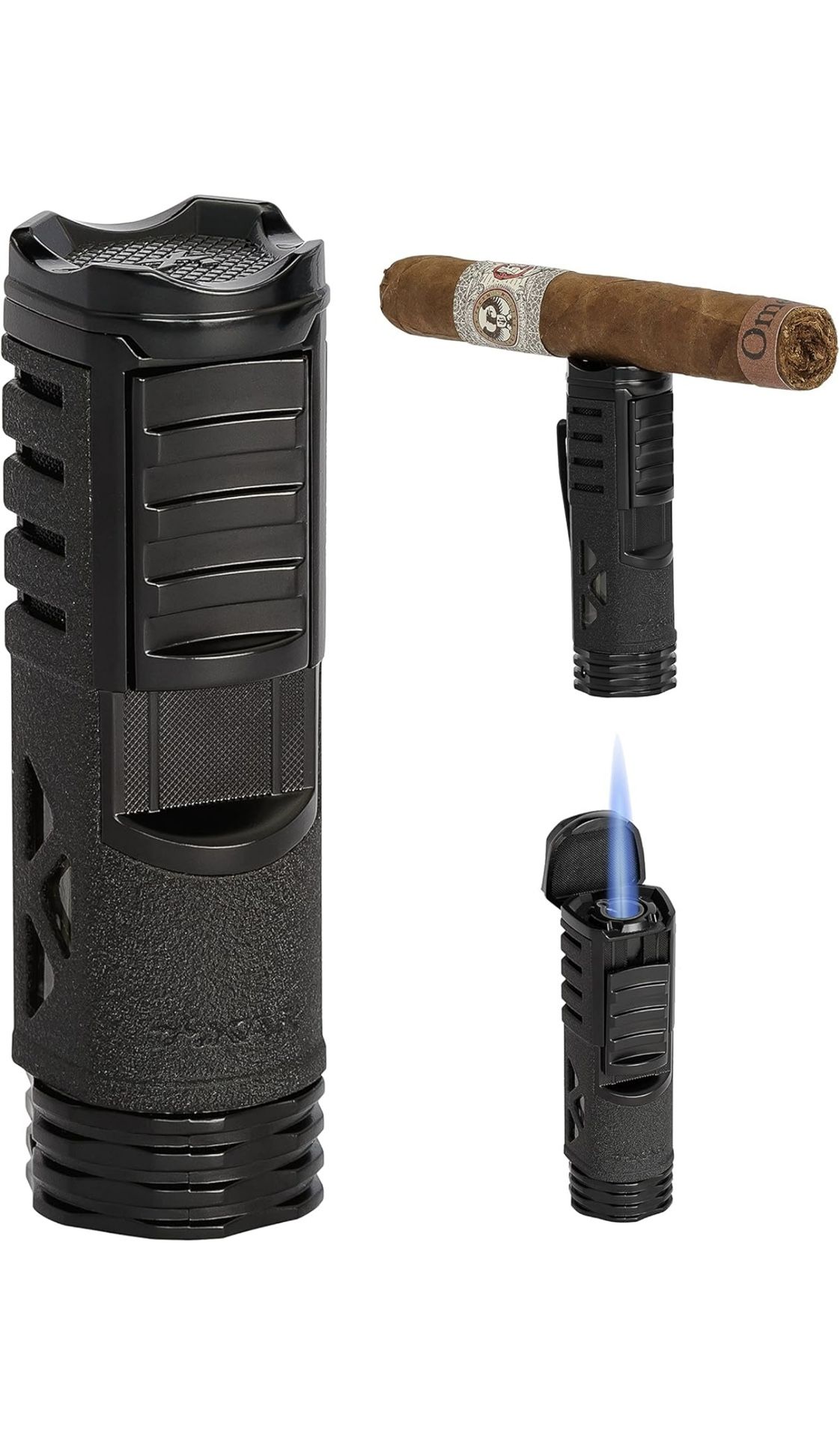 XIKAR Tactical Single-Jet Lighter, Black