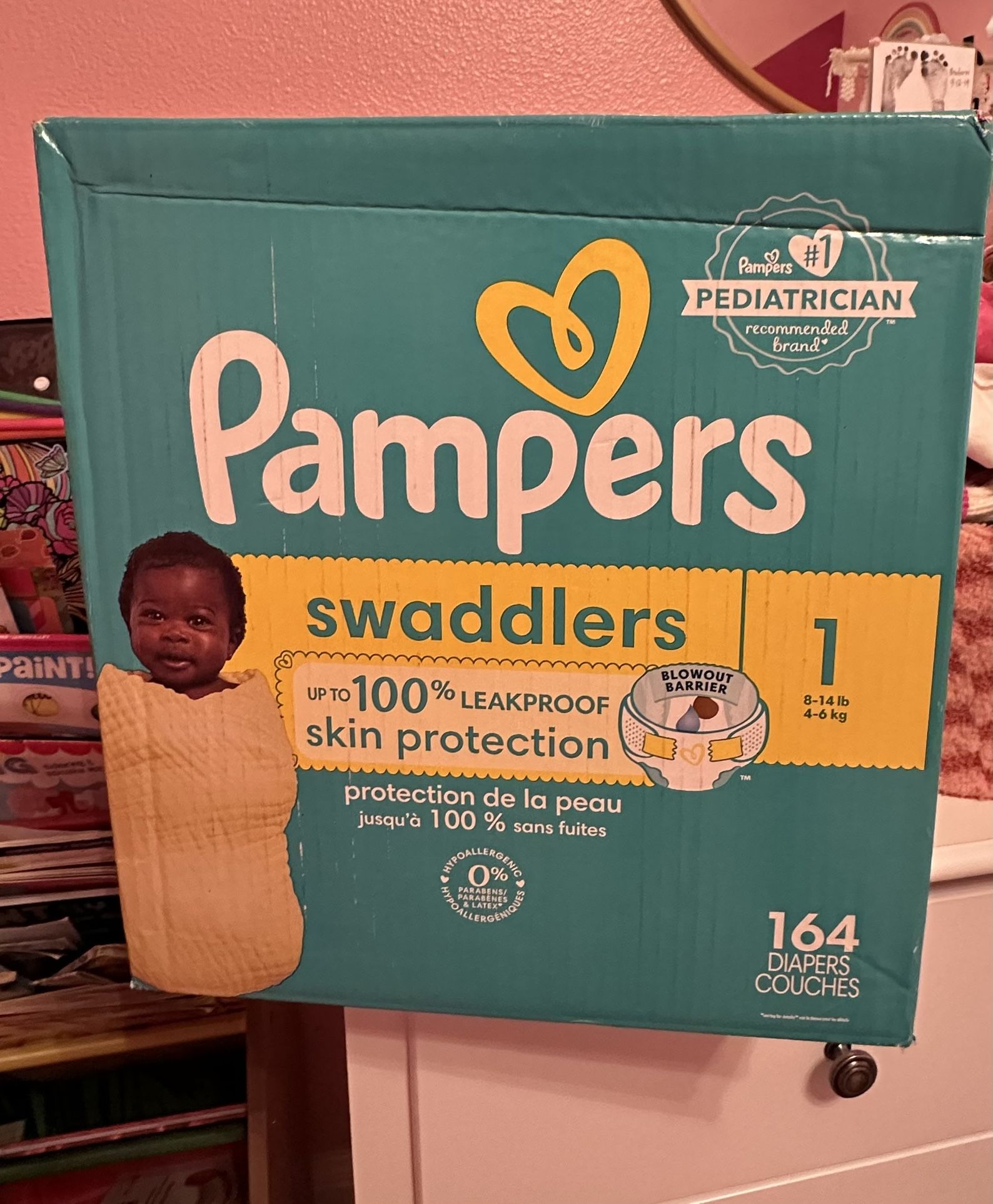 Size 1 Pampers 164ct