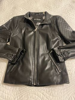 Faux Leather Jacket - Guess