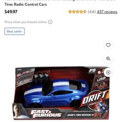 Fast & Furious 1:10 Jakob's Ford Mustang GT Drift RC with Extra Tires Radio  Control Cars