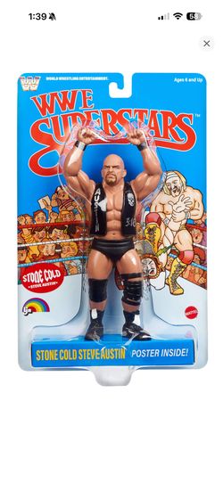 WWE Superstars Stone Cold Steve Austin Mattel Figure New Sealed Retro