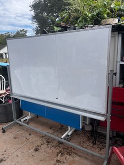 Large Whiteboard on Rolling Stand