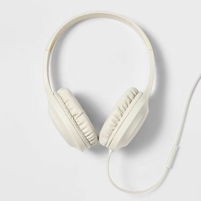heyday Wired On-Ear Headphones Mist Ivory Built-In Mic 3.5mm Jack