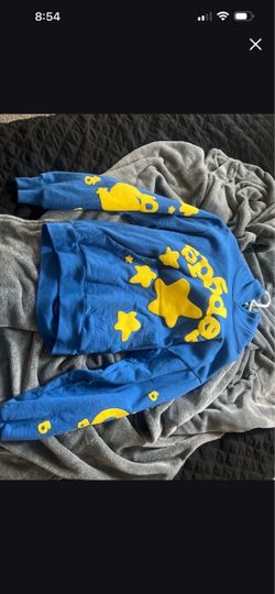 Spider Hoodie Blue and Yellow