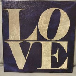 Navy Blue Love Wall Decor