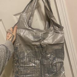 Nordstrom Reusable Silver Tote Bag