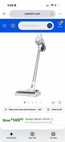 Tineco LiteVak Cordless Stick Vacuum – HEPA, LED Headlights – Brand new sealed