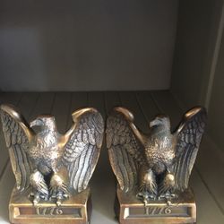 Antique Cast Eagle Book Ends. 