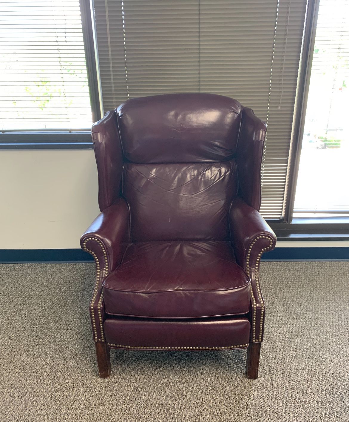 Leather Wingback Office Chair 