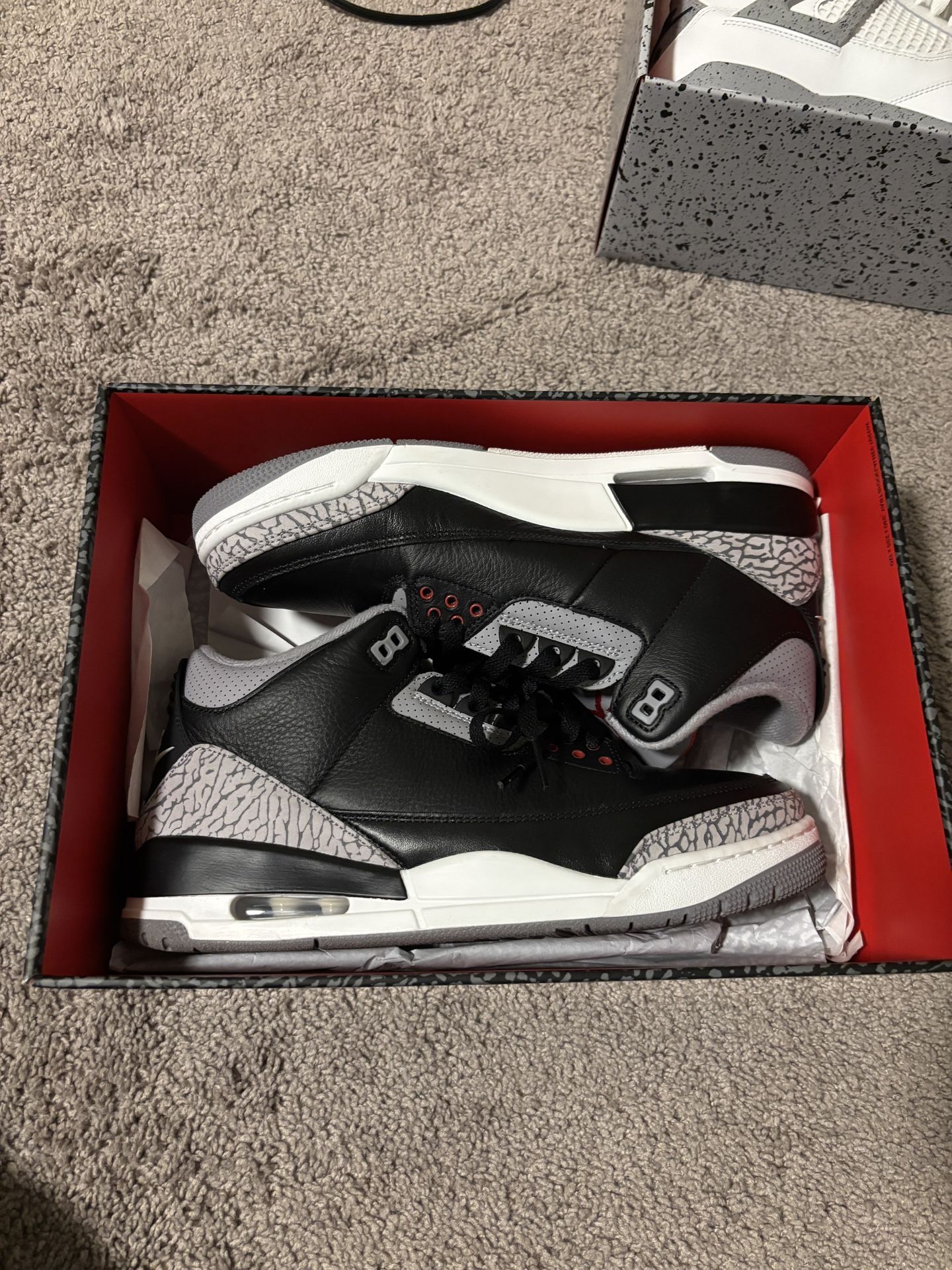 Air Jordan 3 Black Cement Size 10