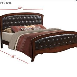 Queen PANEL BED frame  ( None Smoking Home)