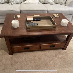 One Beautiful Cocktail Table With Two Drawers