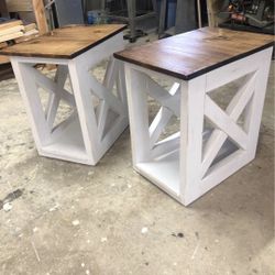 Set Of Farmhouse End Tables/ Nightstands 