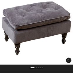 Jeremy Tufted Ottoman Gray - Christopher Knight Home