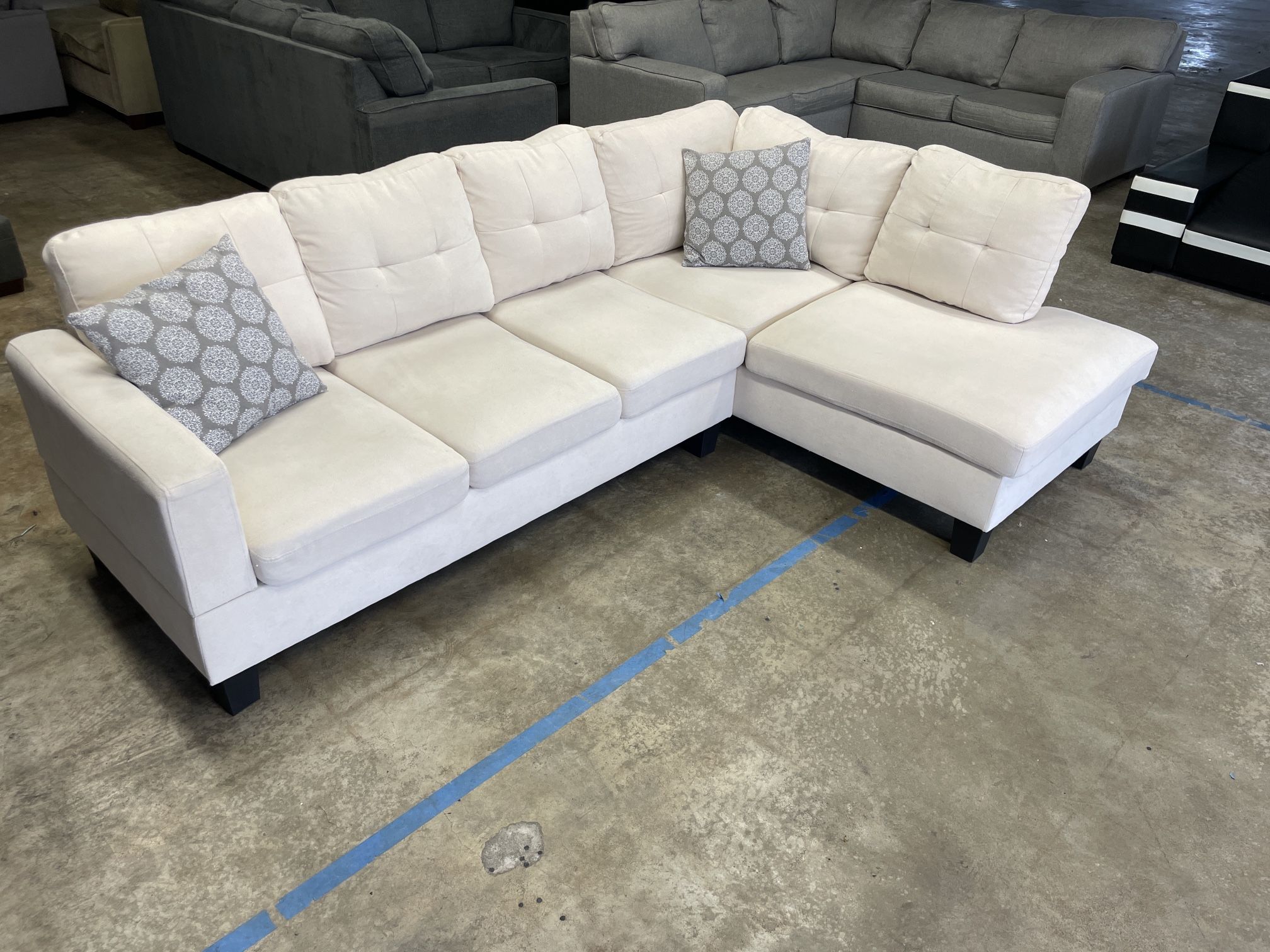 Oah Furniture Light Cream Sectional