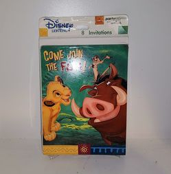 Lion King Invitations unopened pack of 8