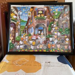 Hello Kitty Restaurant Puzzle Framed