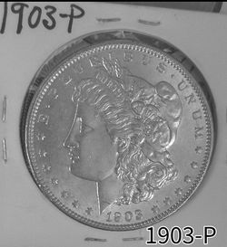 1903-P Morgan Silver Dollar; MS, Clean Fields, Cartwheel, Full Feathering, Semi Key Date!