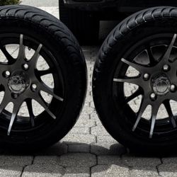 Set Of 4 Golf Cart Wheels And Tires 12”