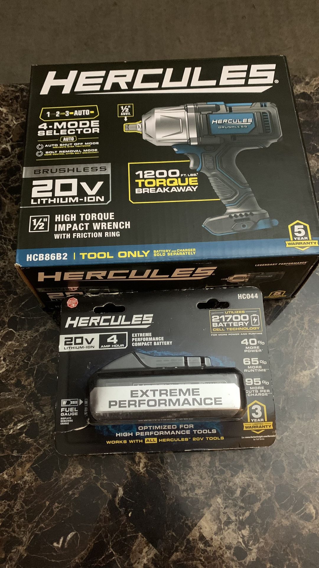 Hercules Impact Wrench + Extreme Performance Battery