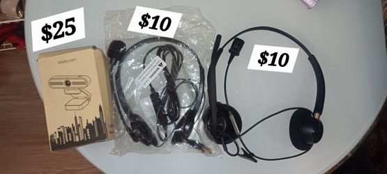Computer headsets & webcam