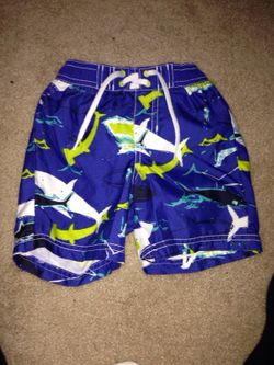 Nwot shark swim trunks size 12-18mos