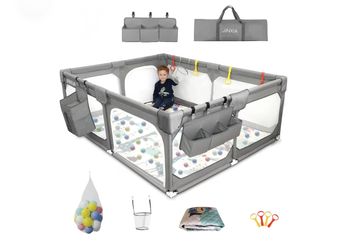 Used like new-Baby Playpen with Mat