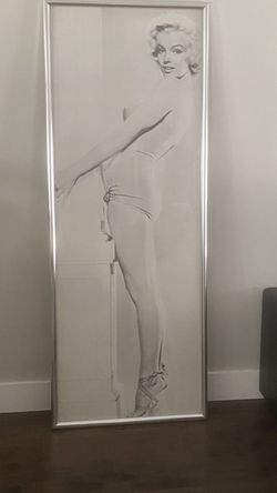 Marilyn Monroe Rare Vintage Photo 74 1/2" x 28 1/4" Bathing suit Column Framed