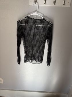 Lace Mesh Sheer Long sleeve top