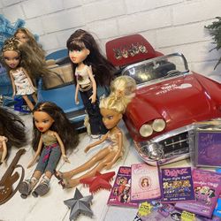 Vintage Bratz Doll Collection Dolls Cars Motorcycle 